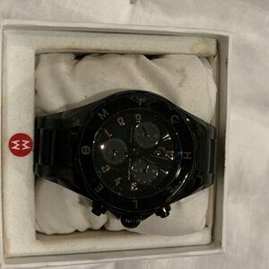 Michele Black and Silver Watch